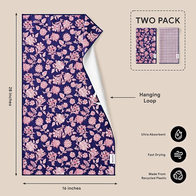RECYCO Waffle Kitchen Towel Set of 2 - Image 2