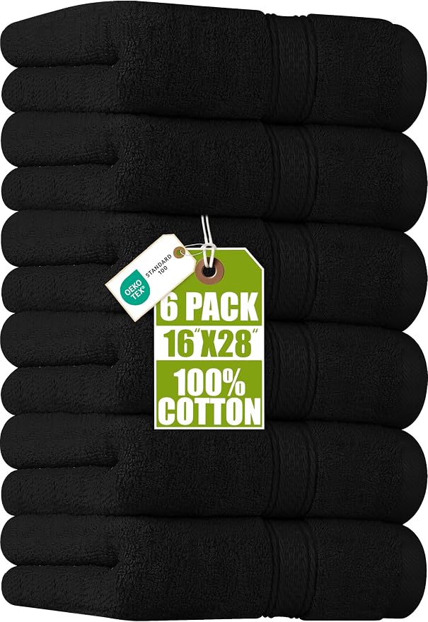 Utopia Towels 6 Pack Premium Hand Towels, 16x28 in, 600 GSM Cotton, Spa & Hotel by Unknown