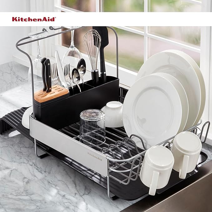 KitchenAid Compact to Full Size Expandable, Rust Resistant Satin Coated Dish - Image 9