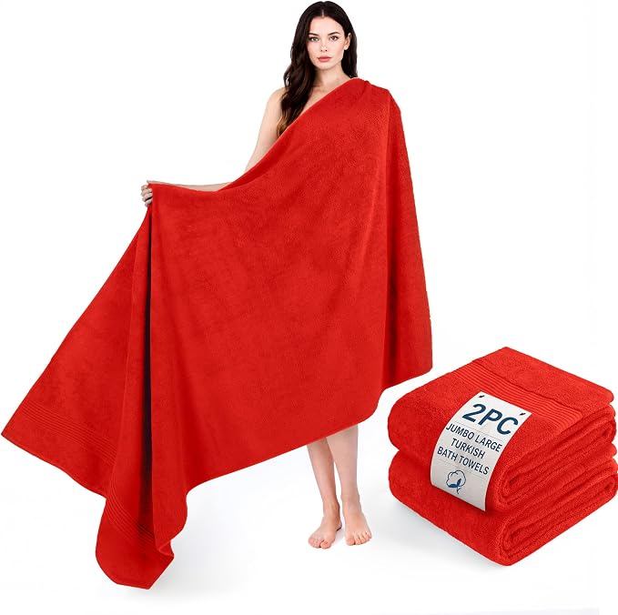 Cotton Paradise 100% Cotton Turkish Towel Set, Soft Absorbent Quick Dry by UNITEDHOMETEXTILE