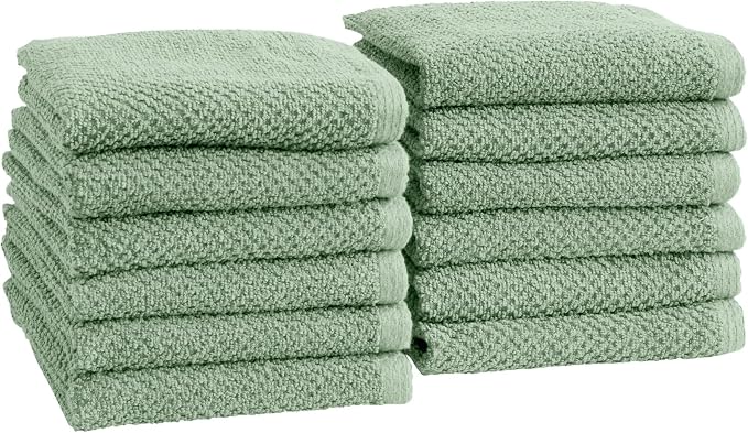Great Bay Home 100% Cotton 12-Pack 13x13 Wash Cloth by GreatBayHome