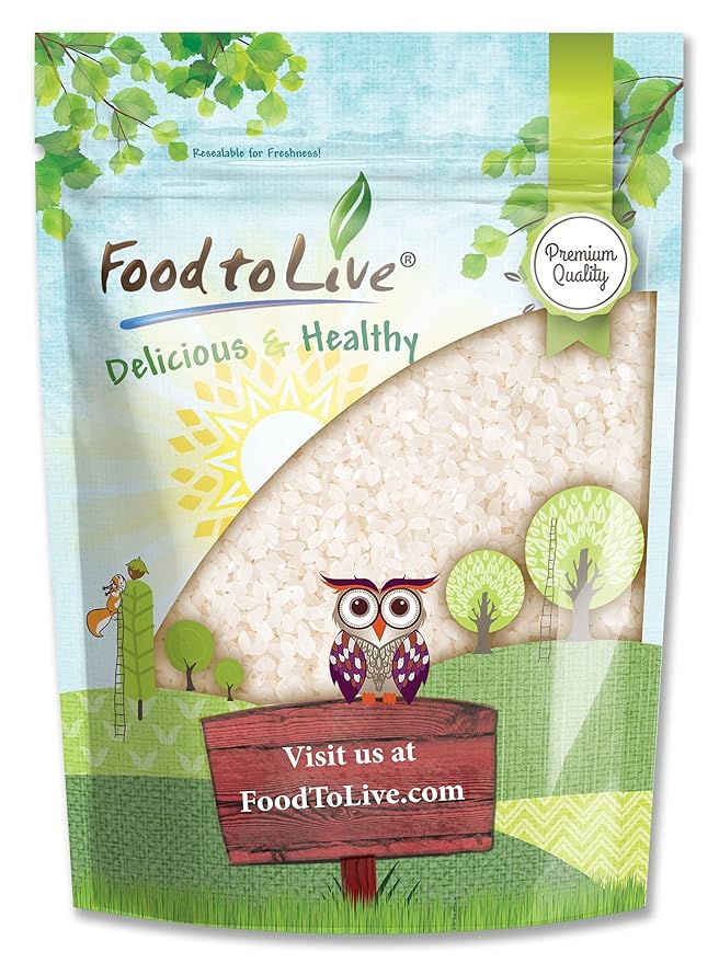 Food to Live Short-Grain White Rice, 1 Pound – Premium Japanese Style Short-Grain, Perfectly Sticky, Vegan, Kosher rice. Easy to Cook. Great as a Side Dish. Great for Sushi, Rice Salads, and Desserts