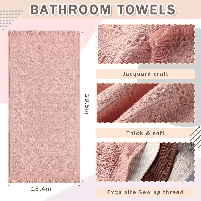 HunnmingRe 4 Pack Boho Hand Towel - Image 2