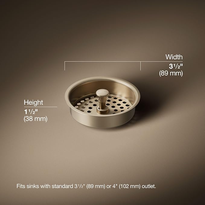 KOHLER K-8803-BV Duostrainer Basket Strainer, Vibrant Brushed Bronze - Image 4