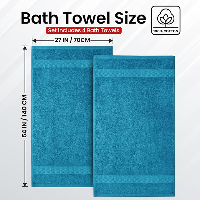 Infinitee Xclusives 100% Ring-Spun Cotton Bath Towels - Image 3