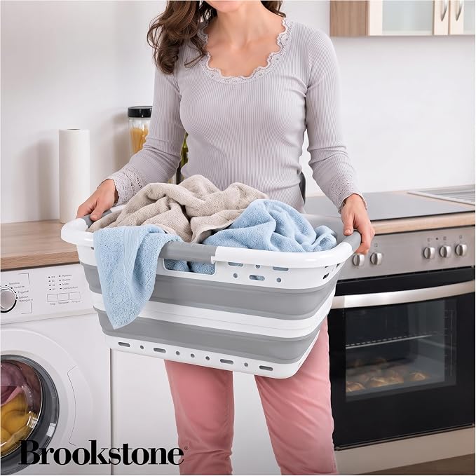 Brookstone 11 Gal Collapsible Laundry Basket - Image 2