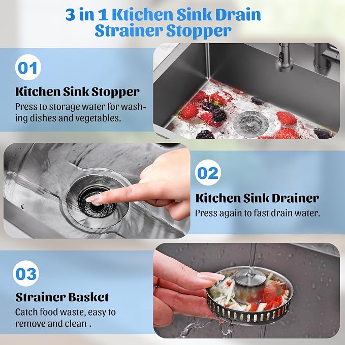 NinjaTiger Kitchen Sink Drain Strainer - Image 2