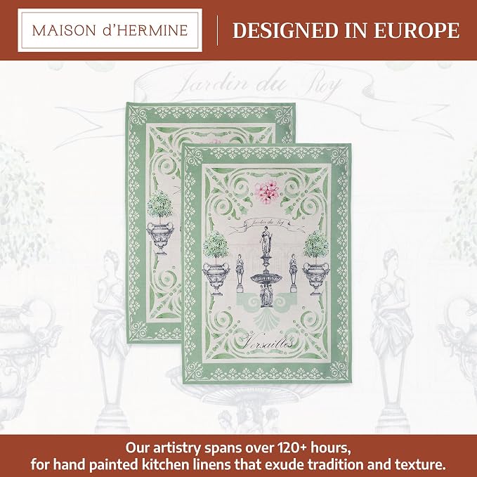Maison d' Hermine Kitchen Towels Set of 2 Reusable 100% Cotton 27.50" x 20" - Image 2