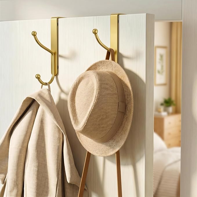 niffgaff Over Door Hook 2-Pack, Heavy Duty Door Hanger, Fits Interior Doors 1.4 - Image 2