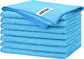 FIXSMITH Blue Microfiber Cleaning Cloth -Pack of 8, Highly Absorbent Cleaning by FIXSMITH