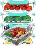 M MCIRCO 5 Pack 36 oz Glass Food Storage Containers by MMCIRCO