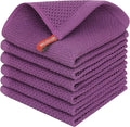 Homaxy 100% Cotton Waffle Weave Kitchen Dish Cloths 6-Pack, Ultra Soft by Homaxy