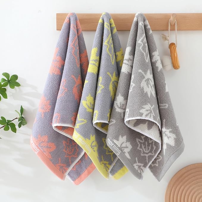 3 Pack Decorative Maple Leaf Hand Towels - Image 2