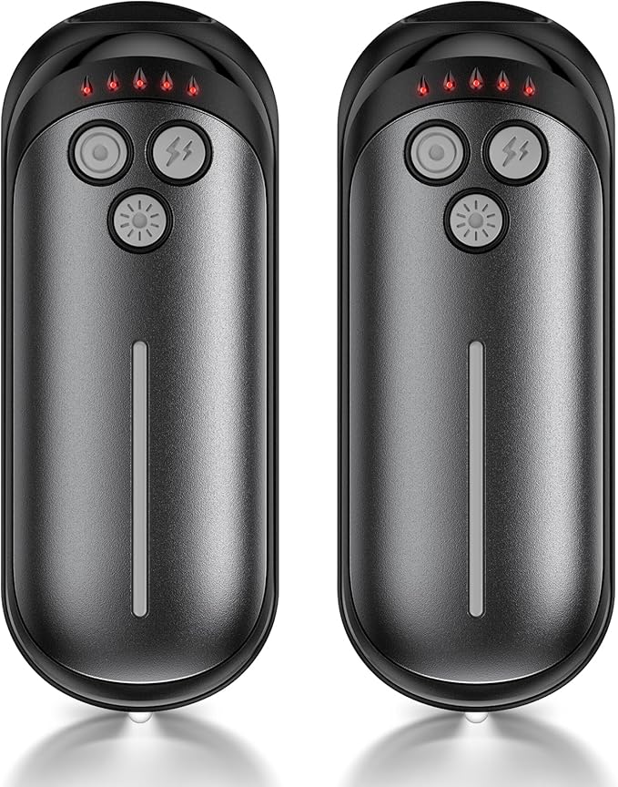 Rechargeable Hand Warmers 2 Pack, 6000mAh Electric Hand Warmer Rechargeable, 2 in 1 Portable Hand Warmers with AI Smart Chips, Outdoor, Hunting, Camping for Family for Christmas
