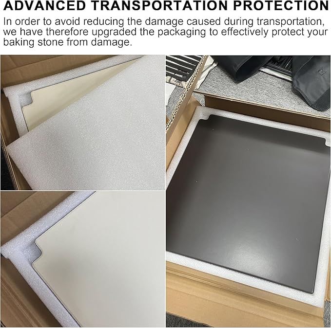 Crafted Glazed Baking Pizza Stone for Weber Crafted Frame Kit,Genesis E/S 325/335/435,EPX-335,EX-325S Series,Replacement Part for Weber 7671 SmokeFire EX4/EX6/EPX4/EPX6