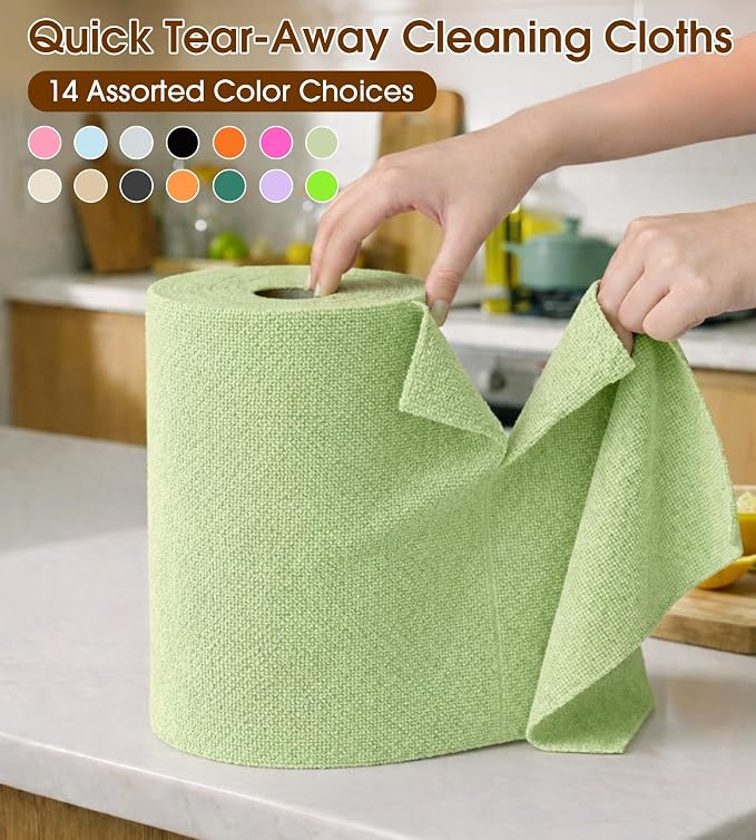 KitchLife Microfiber Cleaning Cloth Roll, 100 Pack - Image 9