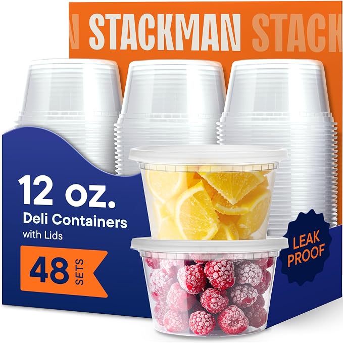 Stack Man 12 oz Deli Containers by StackMan