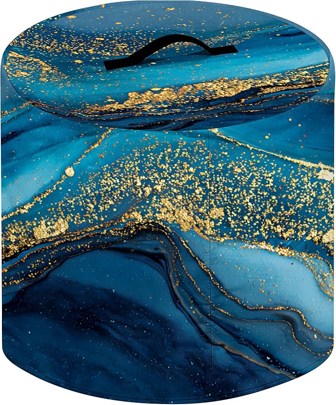 Kitchen Appliance Accessories Dust Cover for 3-6-8 Quart Instant Pot, Pressure Cooker, Air Fryer & Crock Pot,Decorative Appliance Cloth Cover with Top Handle & Storage Pockets (Deep Blue, 8 Quart)