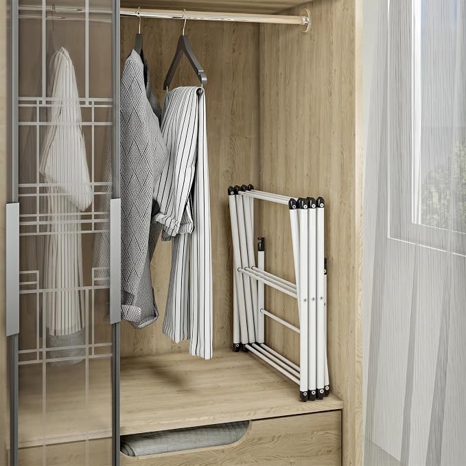 Honey-Can-Do 3-Tier Compact Clothes Drying Rack, 16 ft, No Assembly - Image 6