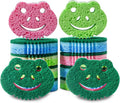 12 Pack Scrub Sponge, Bulk Sponges, Dual-Sided Multi-Functional Premium by SmilePowo