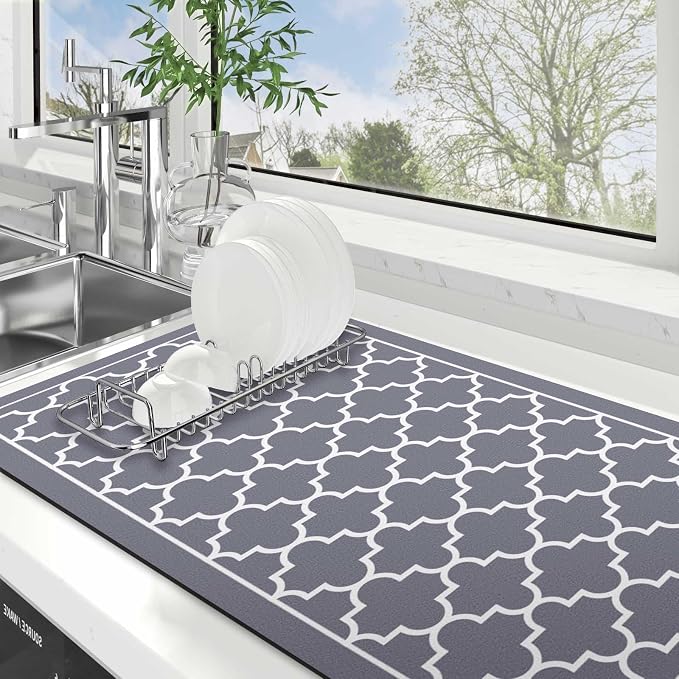 Dish Drying Mat Absorbent Dish Drying Mats by WiseLife