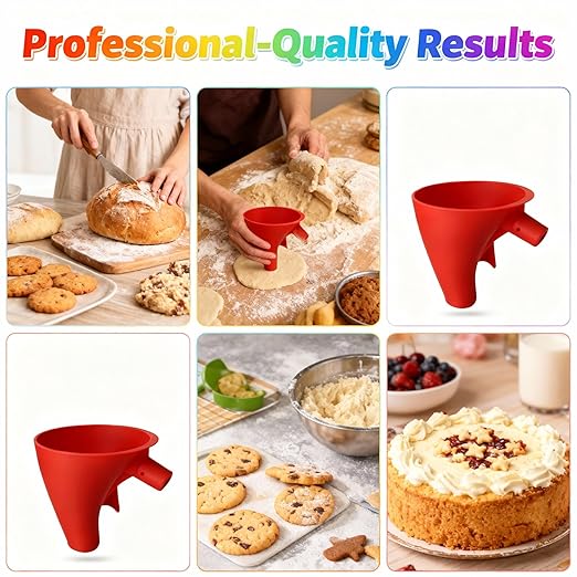 Flour Funnel for Kitchen Aid Mixer 5 Qt,for 4.5–5 Qt Tilt-Head Models-Stand Mixer Attachment,Easy Pour No-Mess Attachment, Anti-Splash Accessory, Durable Dishwasher-Safe Baking Tool(Purple)