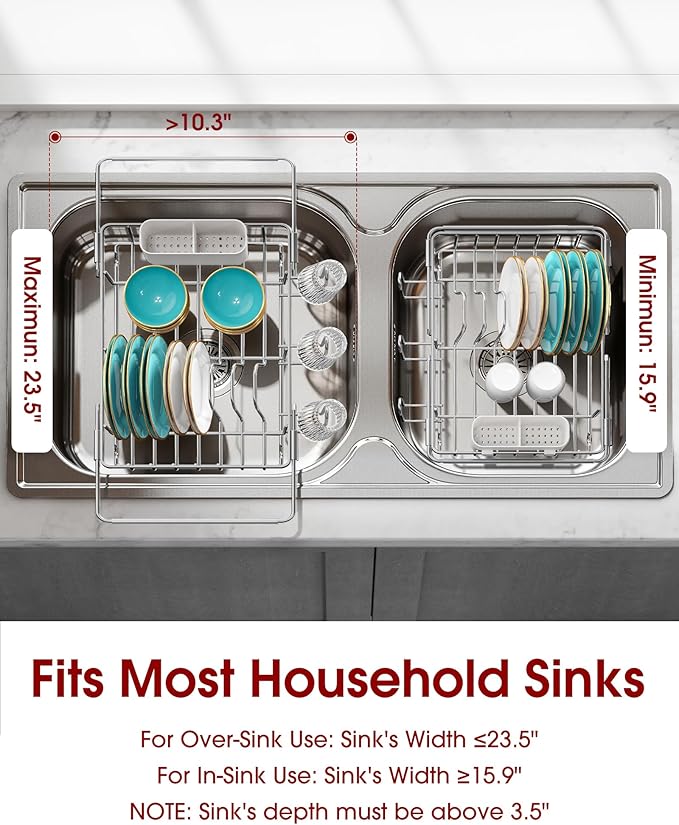 Sakugi Dish Drying Rack in Sink - Image 2