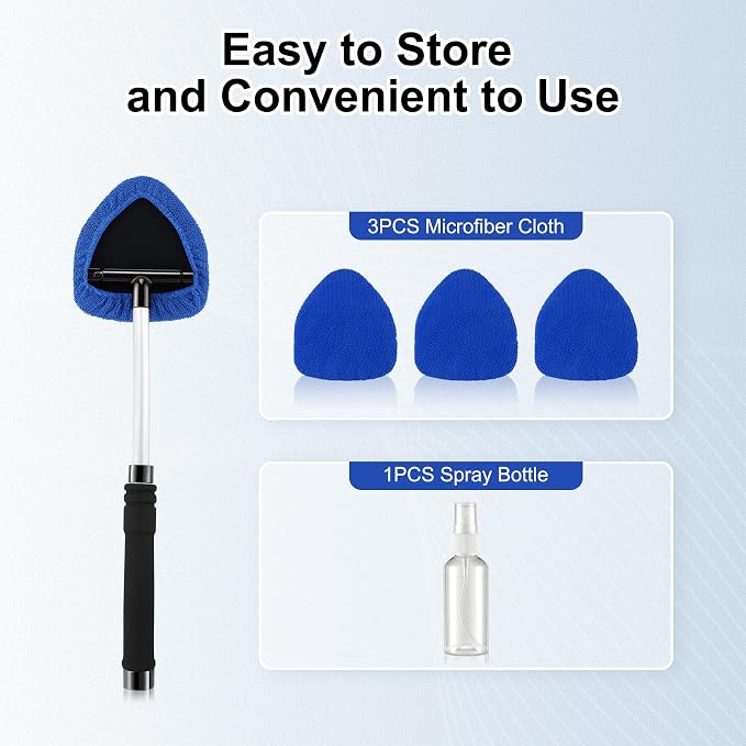 JUSTTOP Windshield Cleaner Tool, Car Interior and Exterior Window Cleaning Kit - Image 7