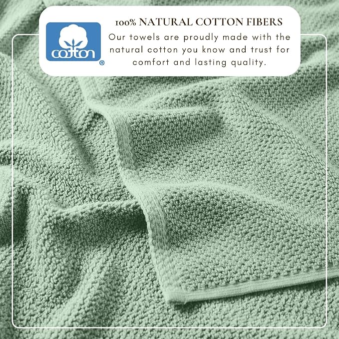 Great Bay Home 100% Cotton 6 Piece Bath Sheet Set - Image 3