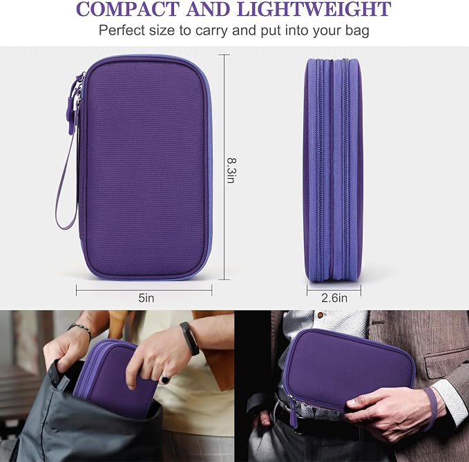 FYY Electronic Organizer, Travel Tech Pouch Bag, Waterproof, Double Layers - Image 2