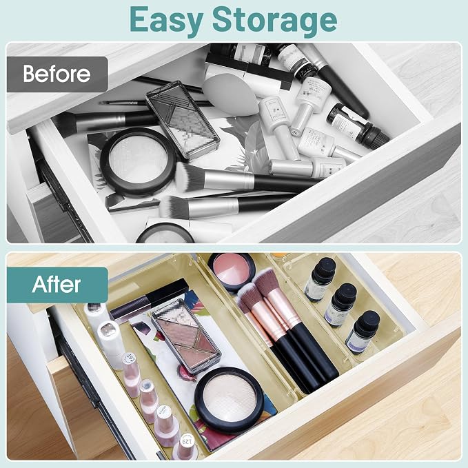 25 PCS Plastic Drawer Organizer Set, Makeup Organizers and Storage Bins | 4 - Image 4