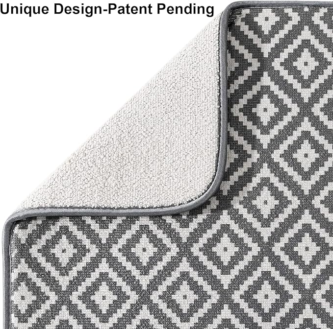 SUBEKYU Dish Drying Mat for Kitchen 2 Pack, Ultra Absorbent Microfiber Dishes - Image 3
