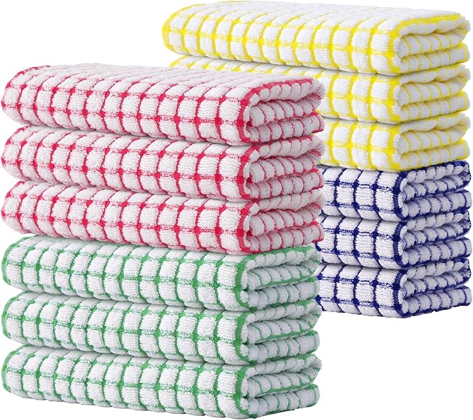 Kitinjoy Cotton 12 Pack Terry Kitchen Towels by Kitinjoy