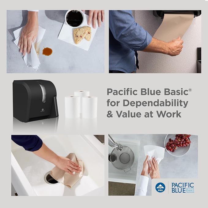 Georgia-PacificBlue Basic Paper Towel Rolls by PRO, 350 Feet Per Roll, 12 Rolls - Image 9