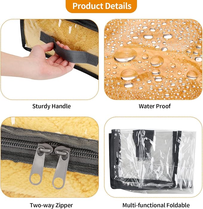 Blanket Storage Bags 4 Pack 35L Clear Plastic Clothes Closet Organizer | Clear - Image 7