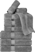 Superior Egyptian Cotton 800 GSM Plush & Absorbent, 9 Piece Set, Charcoal | by SUPERIOR
