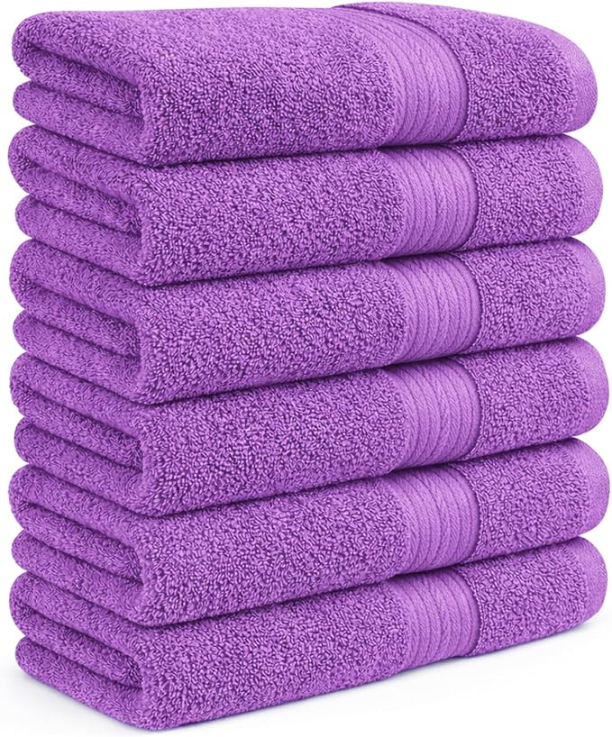 100% Cotton Hand Towels 18x28 Inches, 600 GSM, Soft & Absorbent by AmpleDecor
