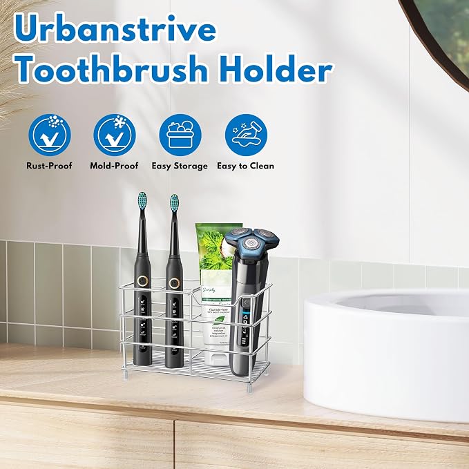 Electric Toothbrush Holders for Bathrooms 304 Stainless Steel Quick Drying | - Image 8