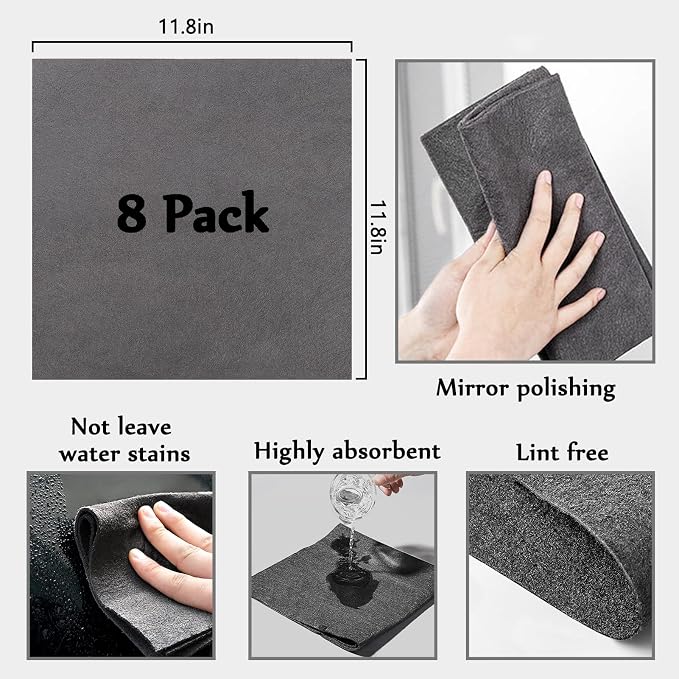 XANGNIER Thickened Magic Cleaning Cloth, Lint Free, 11.8 * 11.8in - Image 8