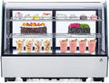 5.6 Cu.Ft Countertop Bakery Display Case – Double Glass Refrigerated, LED Lighting, Adjustable Shelves, Digital Temp Control, for Pastry, Cake, Sushi, 110V