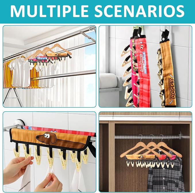 TamBee Travel Hanger Clips, Cruise Ship Essentials Portable Folding Clothes - Image 7