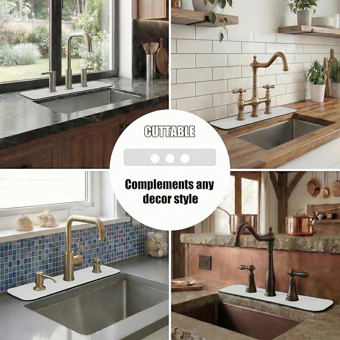 2PCS Kitchen Bathroom Faucet Mat - Image 3