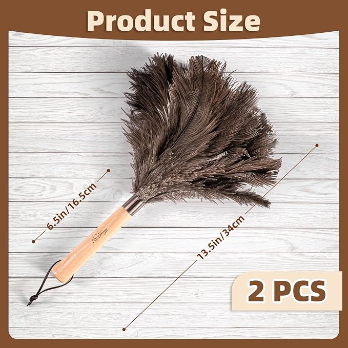 2 Pack Ostrich Feather Dusters for Cleaning - Image 5