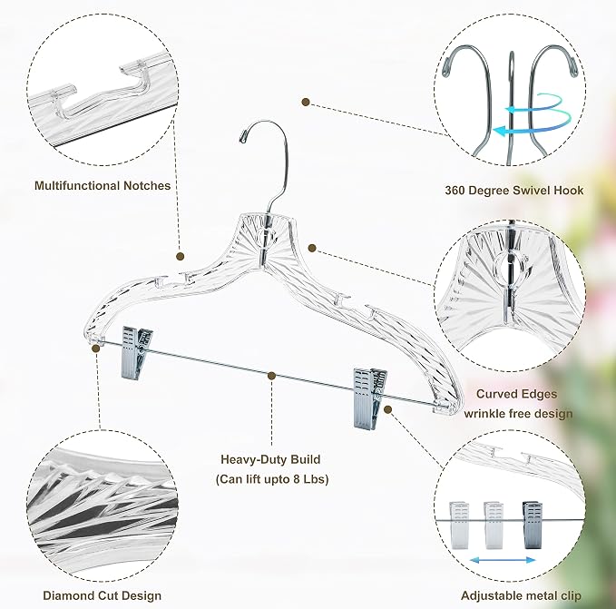 Quality Clear Plastic Skirt Hangers - Image 3