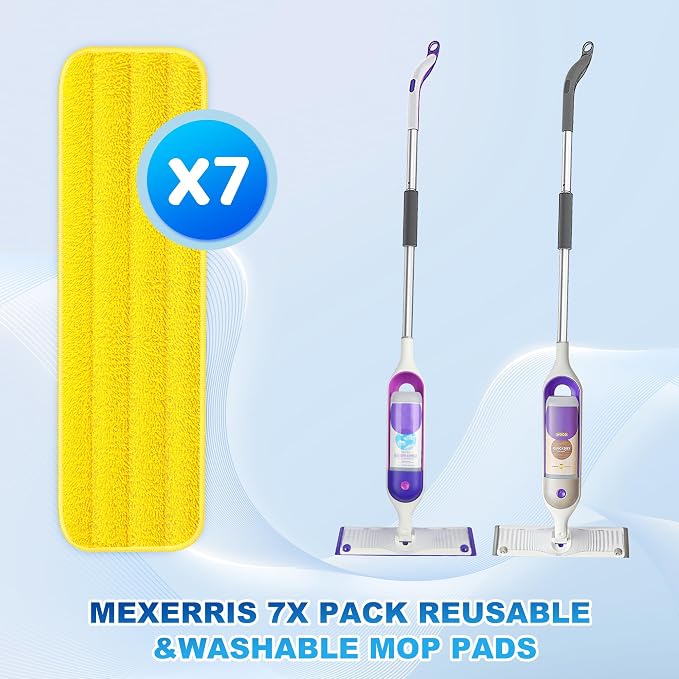 Washable Mop Pads for Swiffer PowerMop: Microfiber Wet Mops Refills 7 Pack - Image 2