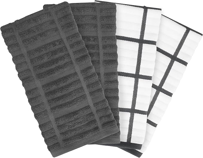 All-Clad Solid & Coordinate Kitchen Towels: Highly Absorbent, Super Soft Long by All-Clad
