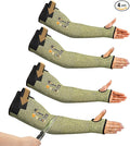 Schwer 2 Pairs CORE Arm Protection Sleeves S081, ANSI A5 Cut Resistant Sleeves with Thumbhole, Non-PFAS Flame Resistant Welding Sleeve for Work Kitchen, Farmer Sleeve for Gardening Arm Guards