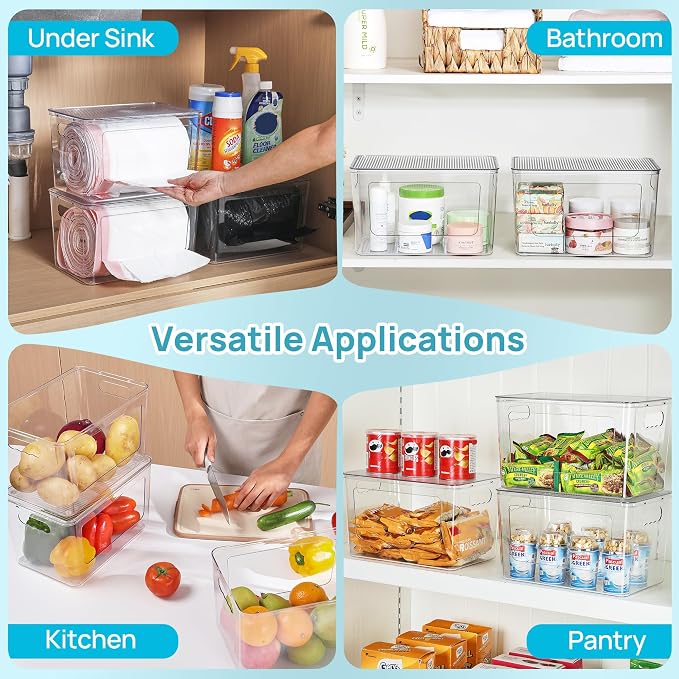 Vtopmart 1 Pack Clear Trash Bag Holder, Stackable Garbage Bag Dispenser | Trash - Image 8