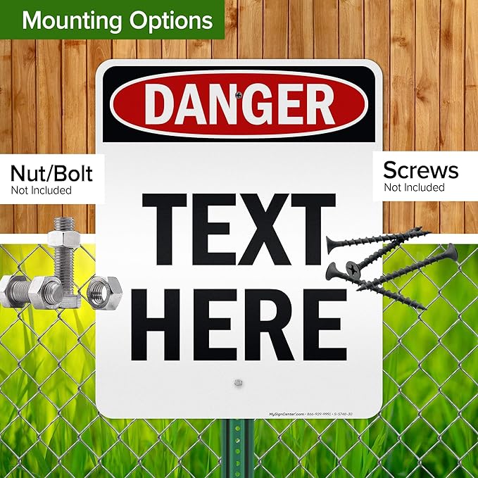 Custom Danger Sign, OSHA Sign, 24x30 Inches, 3M EGP Reflective, Rust Free .080 Aluminum, Fade Resistant, Made in USA by My Sign Center