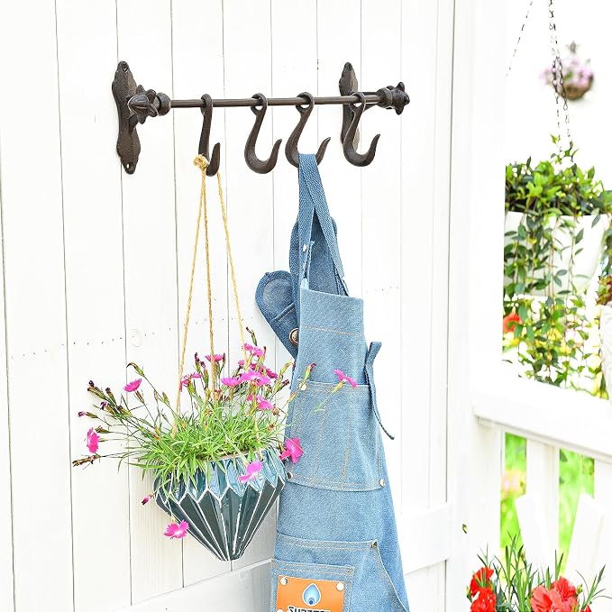 Sungmor Vintage Cast Iron Wall Hook Rack - Image 5